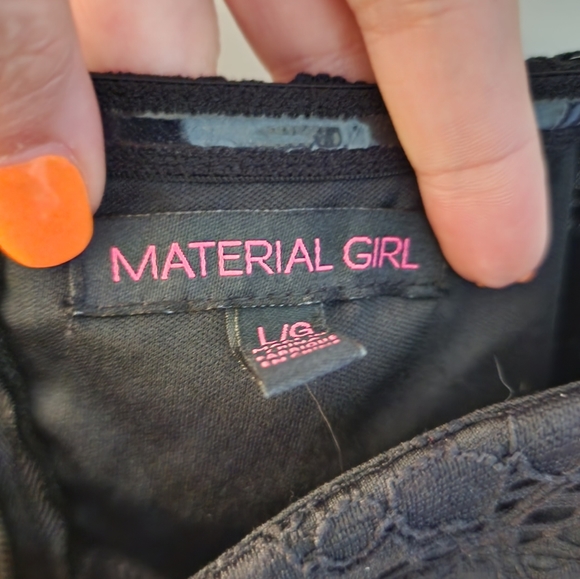 Short Black lace dress Material Girl size L - Picture 5 of 5